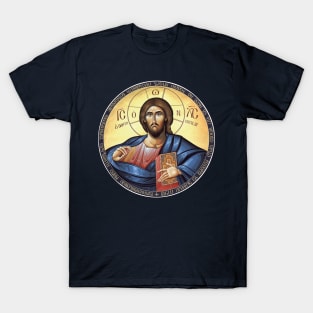 Jesus Christ Pantocrator Orthodox Icon T-Shirt